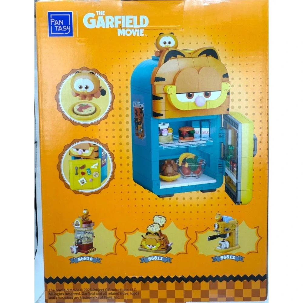 Pantasy Garfield Family Garfield Fridge Buildable Brick Block Set 86809